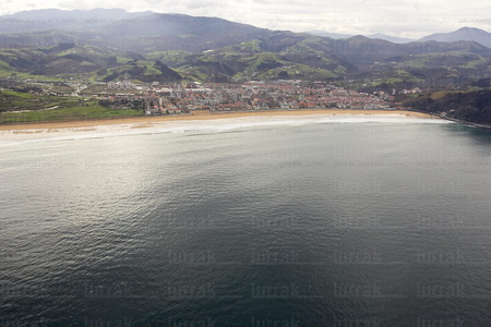08PJP041-Vista Aerea de Zarautz, Gipuzkoa, Euskadi