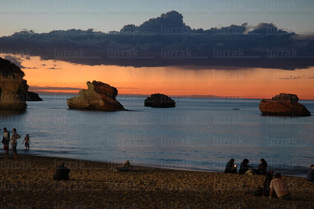 08RT0130-Atardecer en la Playa Grande. Biarritz, Lapurdi, Franci