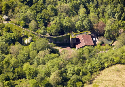 09PXE_796-Vista aérea de la Ferrería de Agorregi. Aia, Gipuzko