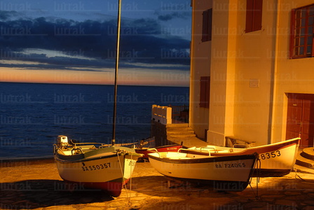 09RT_0047-Rincón con barcas. Guethary     , Lapurdi     , Franc