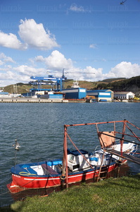 06259-Barcas amarradas en el rÌo Urola. Zumaia, Gipuzkoa, Euska