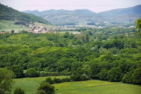 06648-Panoramica del Robledal de Orgi. Valle de Ulzama. Lizaso, 