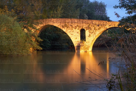 06692-Puente de la Magdalena. río Arga. Pamplona, Navarra