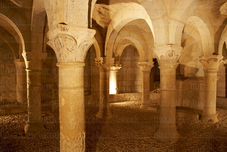 07059-Cripta románica del siglo XII . Iglesia de San Martín de