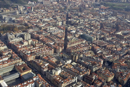 08PJP069-Vista Aerea de la ciudad de Bilbao, Bizkaia, Euskadi