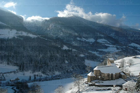 08RT0208-Nieve, Invierno. Santa Grazi, Zuberoa, Francia