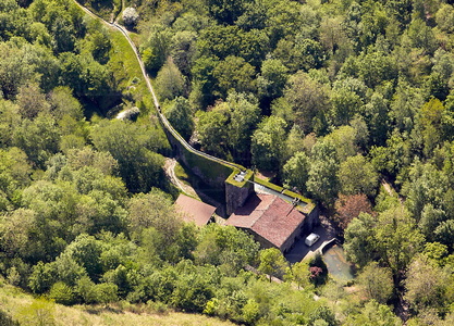 09PXE_795-Vista aérea de la Ferrería de Agorregi. Aia, Gipuzko