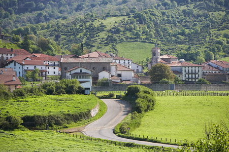 06553-Vista general del pueblo. Valle de Larraun. Aldatz, Navarra