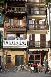 07047-Balcones de casas marineras. Pasaia, Gipuzkoa, Euskadi