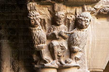07463-Capiteles en el Claustro, Catedral de Santa Maria de Tudel