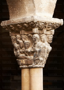 07473-Capiteles en el Claustro, Catedral de Santa Maria de Tudel